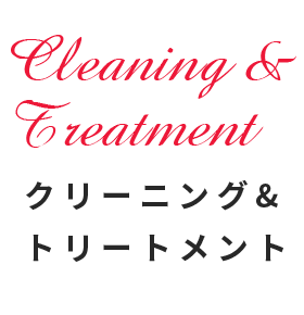 Cleaning&Treatment クリーニング&トリートメント